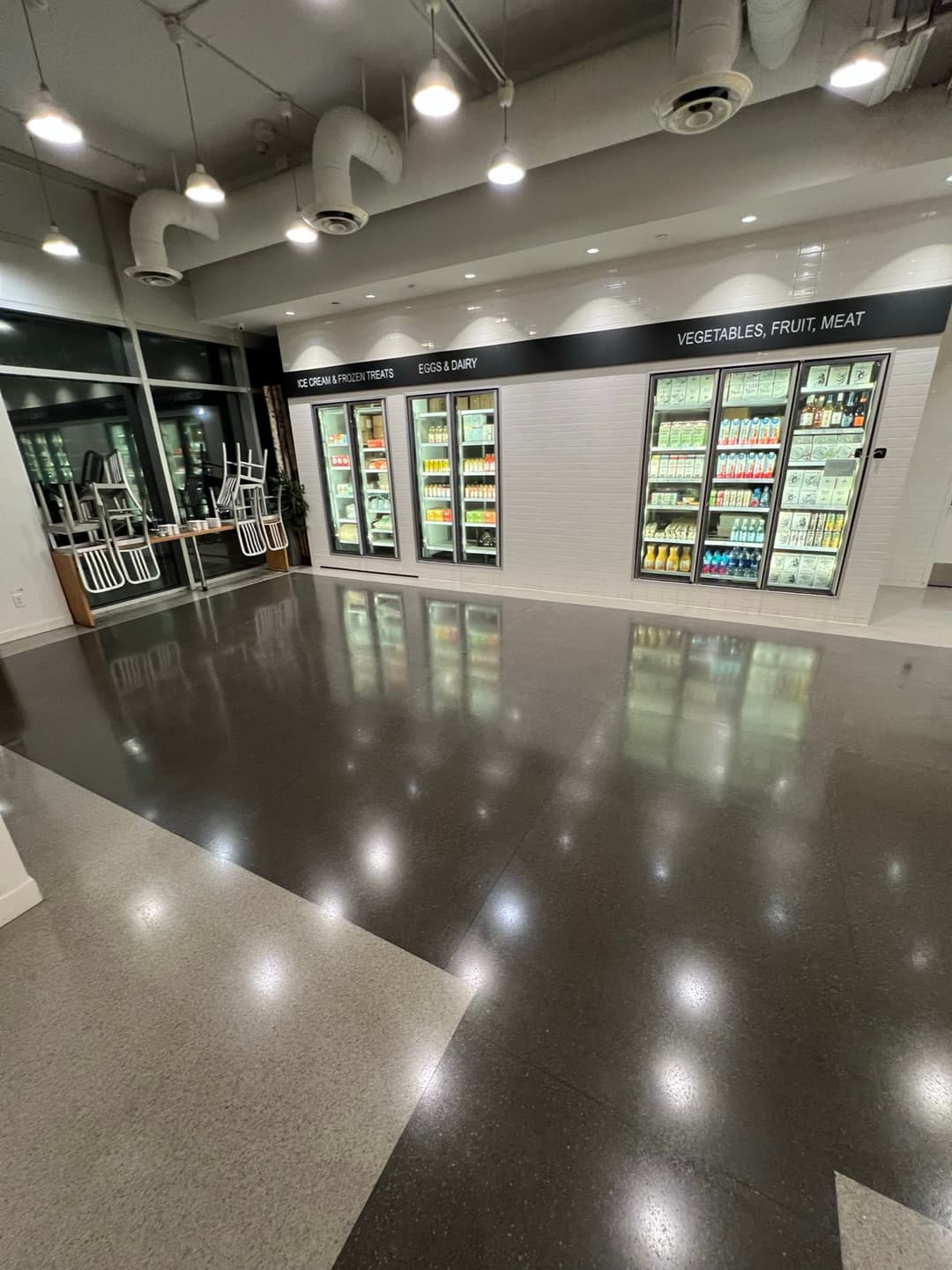Dalina's polished concrete floor after sealing